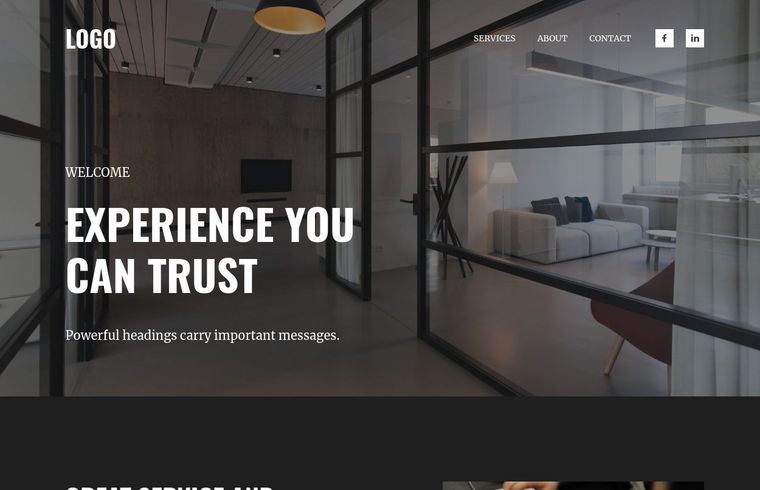 Website Builder Template Vorlage
