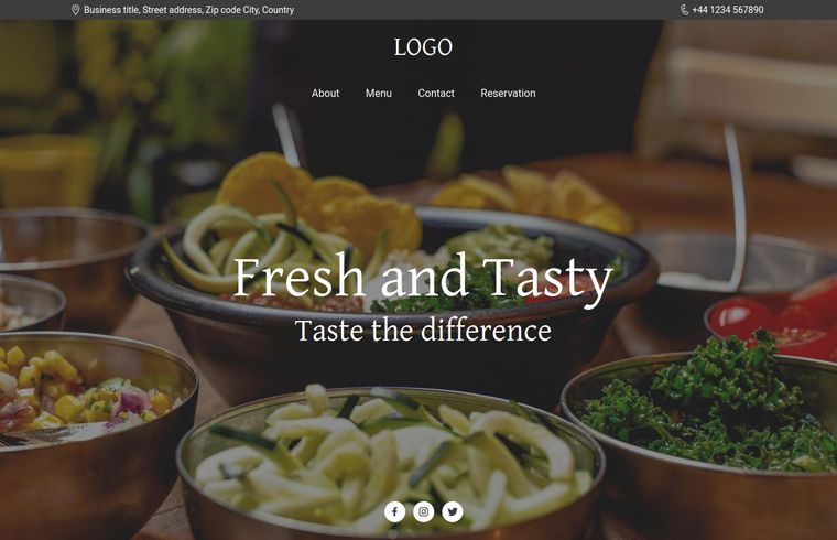 Website Builder Template Vorlage